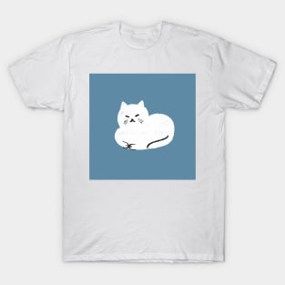 Comfy Cat Warm Blue T-Shirt